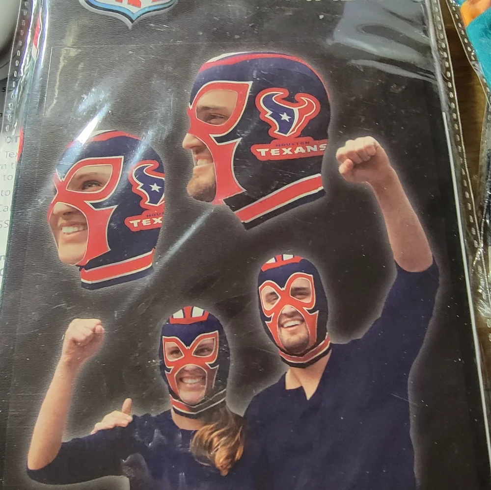 New NFL Houston Texans fan mask one size fits most